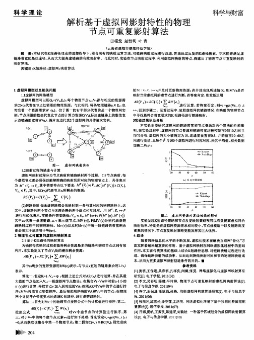 解析基于虚拟网影射特性的物理节点可重复影射算法