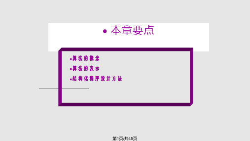 C语言程序设计算法PPT课件