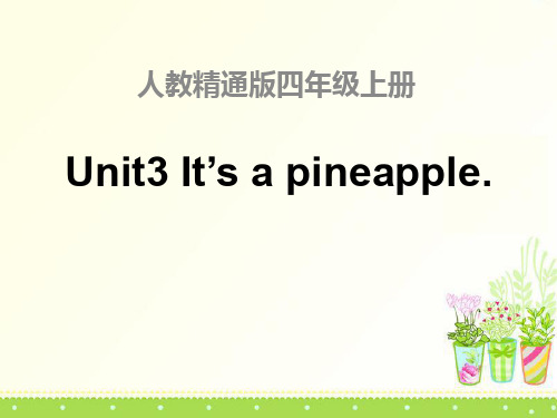 《It's a pineapple》PPT课件