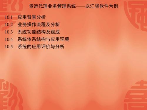 货运代理业务管理系统ppt课件