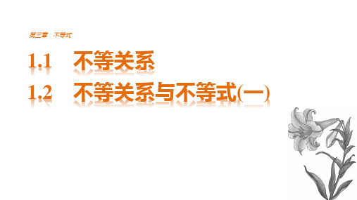 高中数学必修五北师大版  不等关系与不等式(一)  课件(28张)