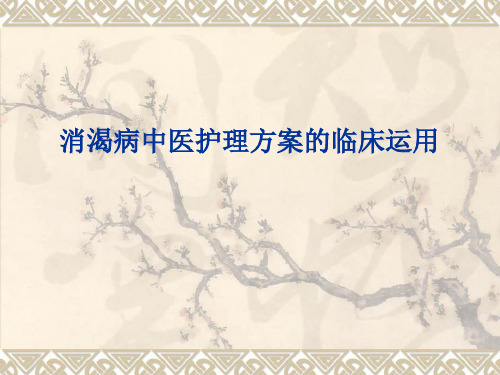 消渴病中医护理方案的临床运用 PPT课件