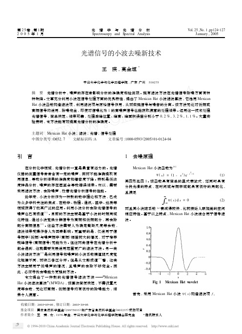 光谱信号的小波去噪新技术