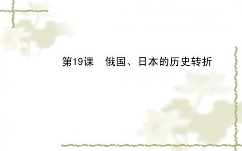 第19课 俄国、日本的历史转折 实效课件 (人教版九年级上)