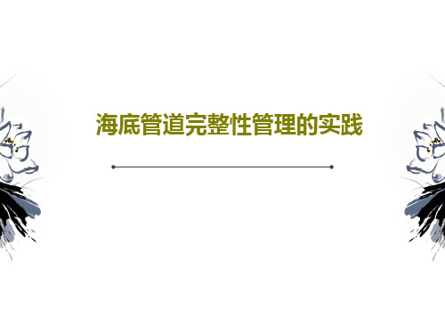 海底管道完整性管理的实践PPT文档共37页