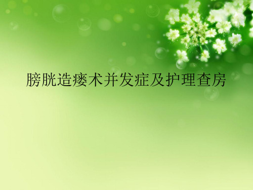 膀胱造瘘术并发症及护理查房优秀课件
