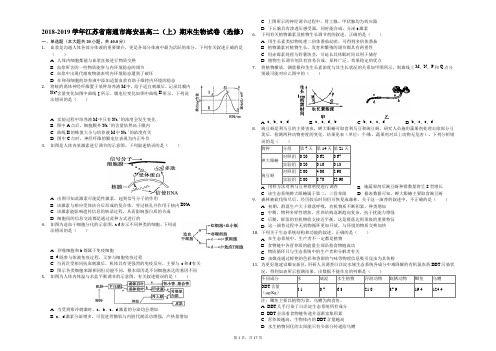 2018-2019学年江苏省南通市海安县高二(上)期末生物试卷(选修)(解析版)