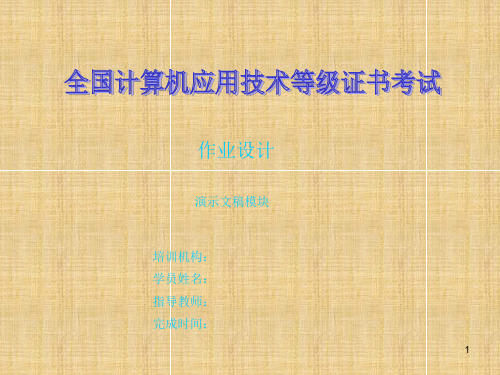 作业设计ppt课件