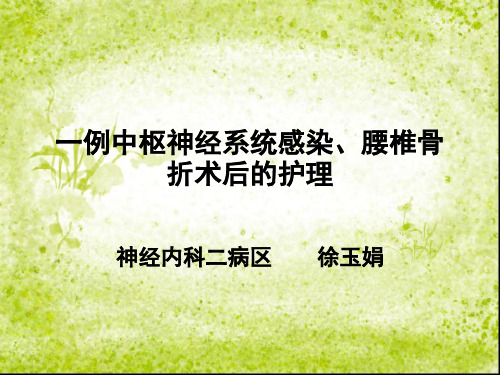 中枢神经系统感染的护理_查房