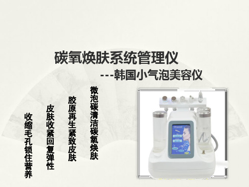 碳氧焕肤系统管理仪---韩国小气泡美容仪