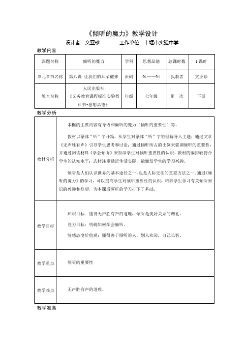 sxpd07b0308《倾听的魔力》sysyzx文亚珍