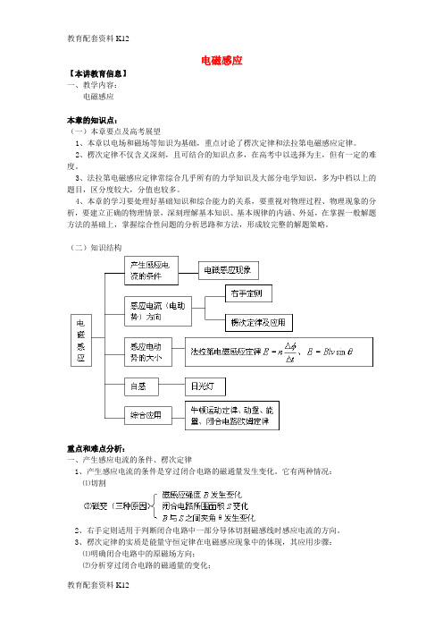 [配套K12]2018高考物理第一轮复习 专题 电磁感应学案 鲁科版