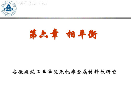 无机材料科学基础 第6章 相平衡