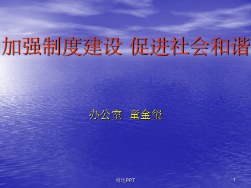 《加强制度建设》PPT课件
