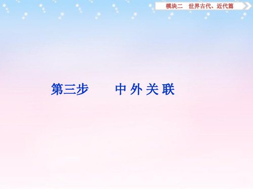 (通用版)2016年高考历史二轮复习 第一部分模块二 世界古代、近代篇 第三步 中外关联课件