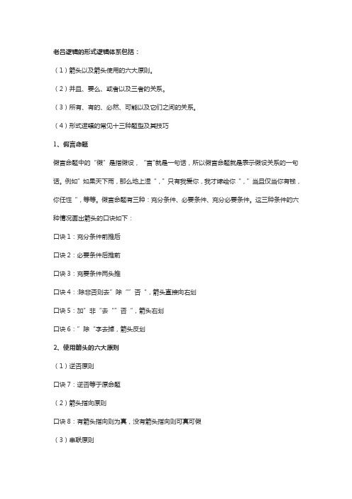 老吕形式逻辑体系
