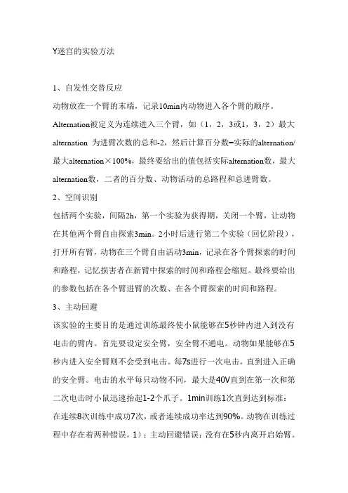 Y迷宫实验方法-2