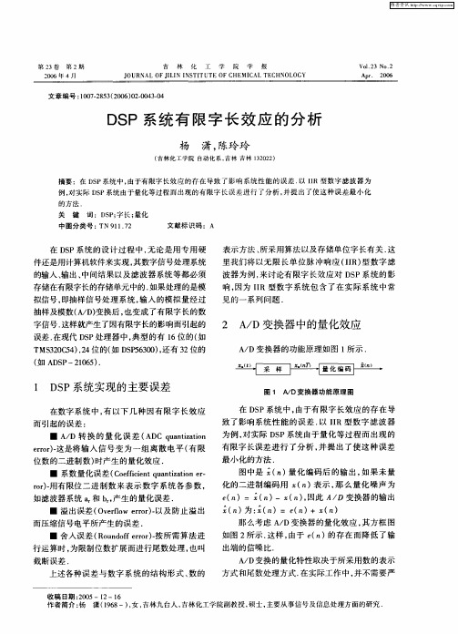 DSP系统有限字长效应的分析