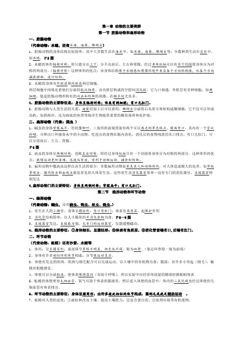 15-16新人教版八年级上册生物复习提纲