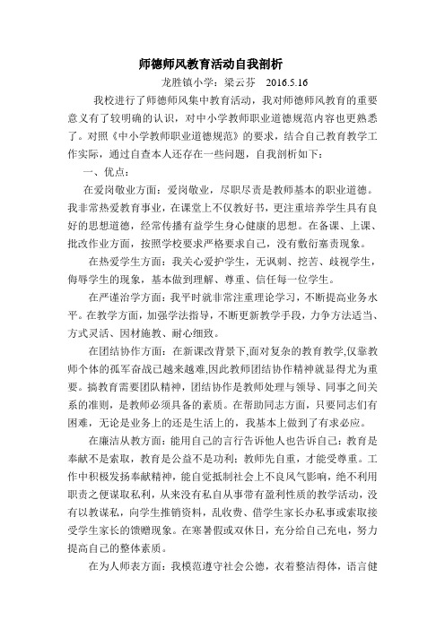 2016自我剖析(梁云芬)
