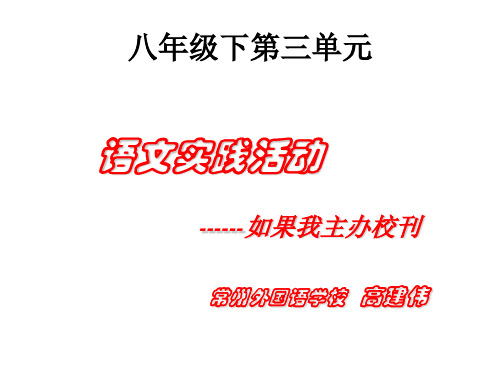 假如我办校刊课件