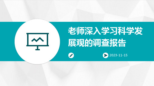 老师深入学习科学发展观的调查报告