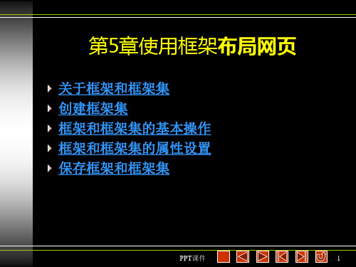 DW使用框架布局网页  ppt课件