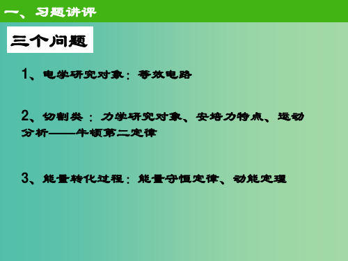 高中物理 第4章 电磁感应讲评课件 新人教版选修3-2