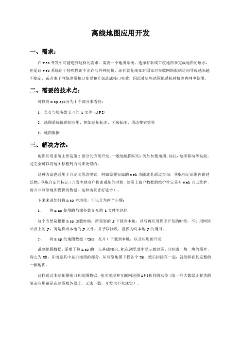 离线地图API应用开发
