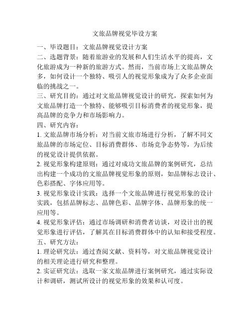 文旅品牌视觉毕设方案