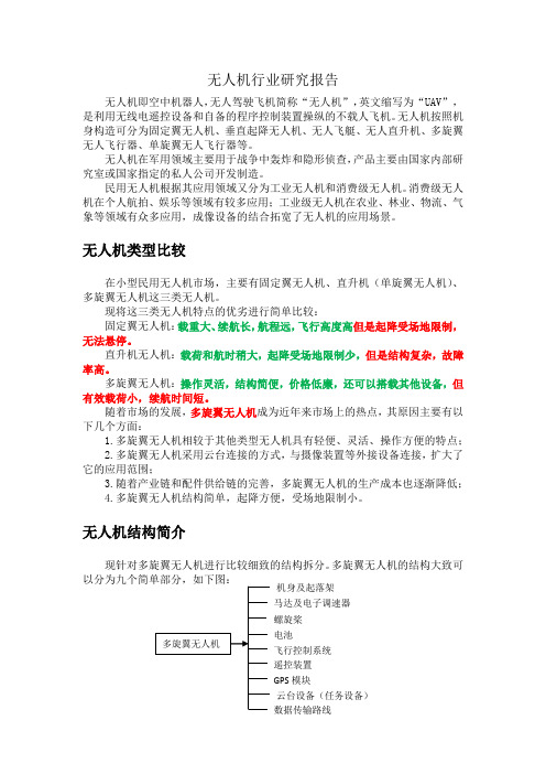 无人机行业研究报告