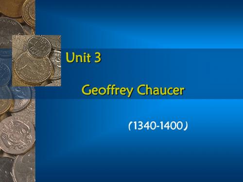 英国文学课3--the third section--Chaucer
