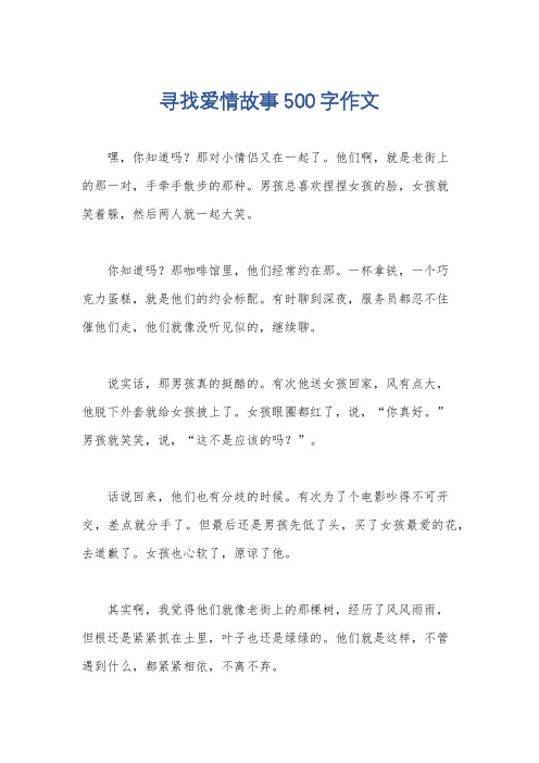 寻找爱情故事500字作文