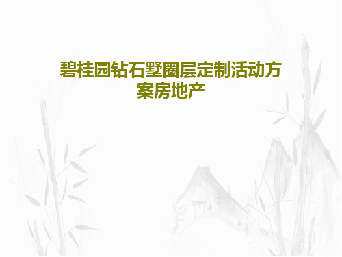 碧桂园钻石墅圈层定制活动方案房地产48页PPT