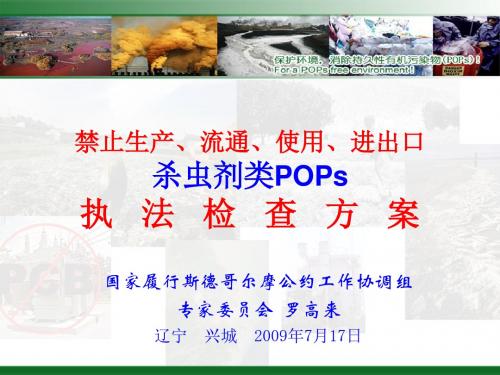 进出口杀虫剂类POPs执法检查方案-中国POPs履约行动