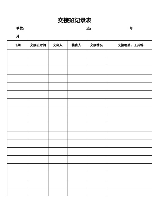 物业管理工程部全套表格