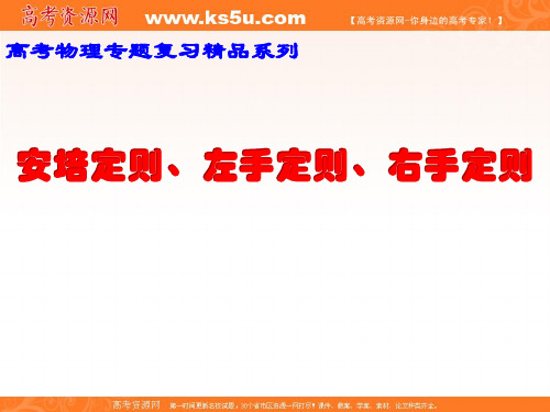 2010年高考物理二轮复习精品课件：安培定则、左手定则和右手定则