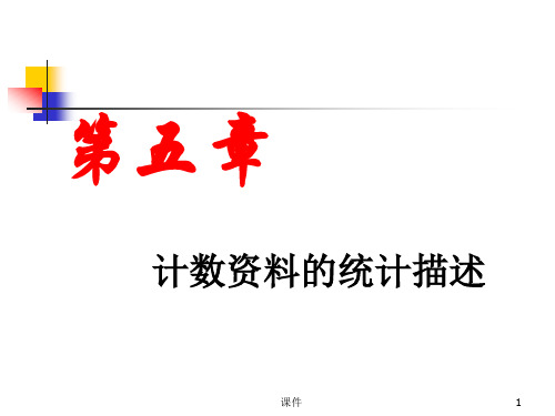 统计学课件--Ch05计数资料的统计描述