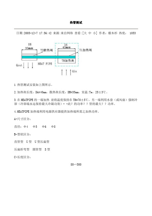热管测试