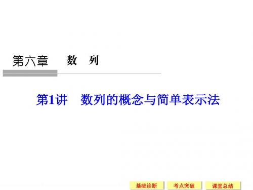 高中数学一轮(文科)苏教版江苏专用配套精品课件第六章数列6-1