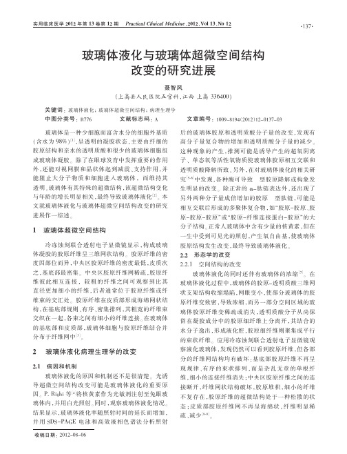 玻璃体液化与玻璃体超微空间结构改变的研究进展