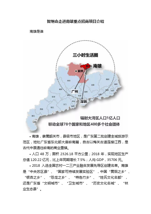 智纲会走进南雄重点招商项目介绍