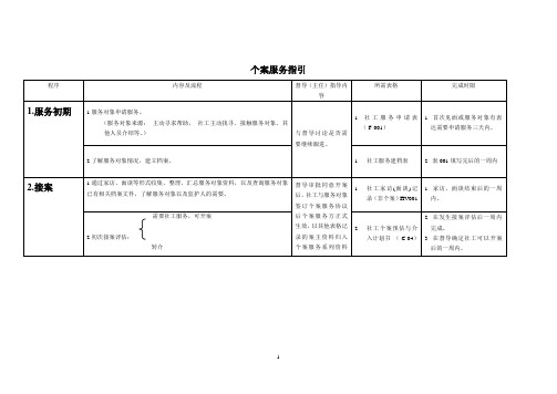 社工个案服务指引