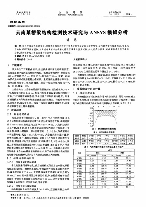 云南某桥梁结构检测技术研究与ANSYS模拟分析