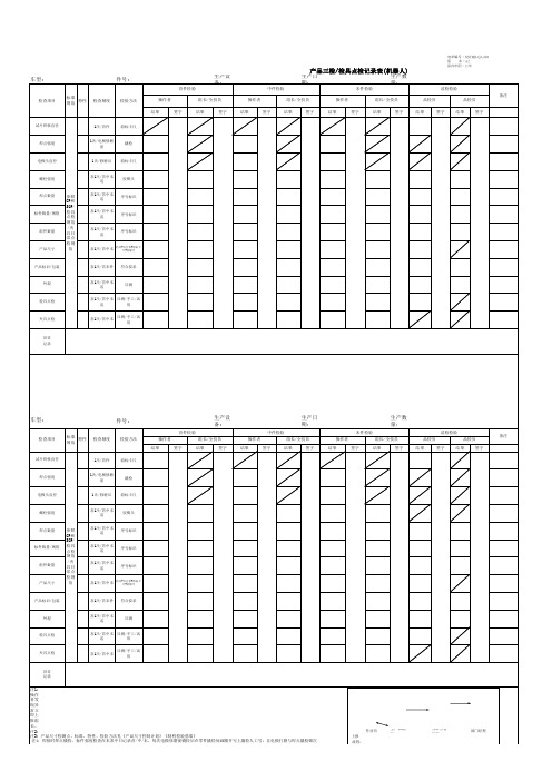机器人三检表