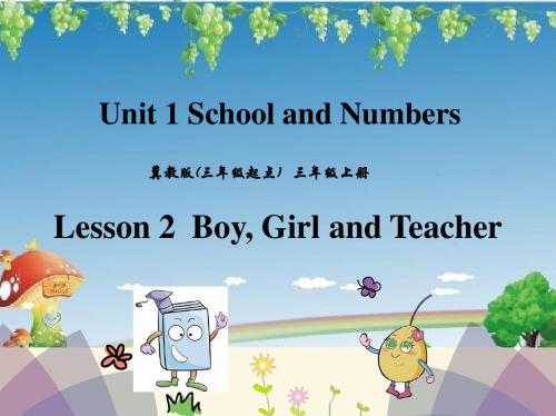 冀教版三年级英语上册Lesson 2 Boy, Girl and Teacher课件