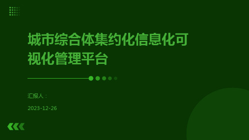 城市综合体集约化信息化可视化管理平台