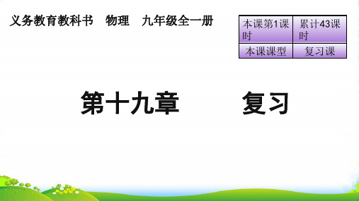 新人教版九年级物理全册课件：第十九章 复习(共32张PPT)