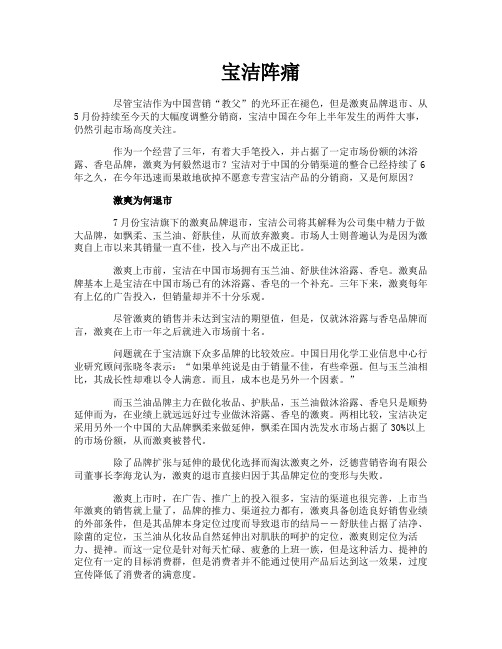 宝洁阵痛-专业文档