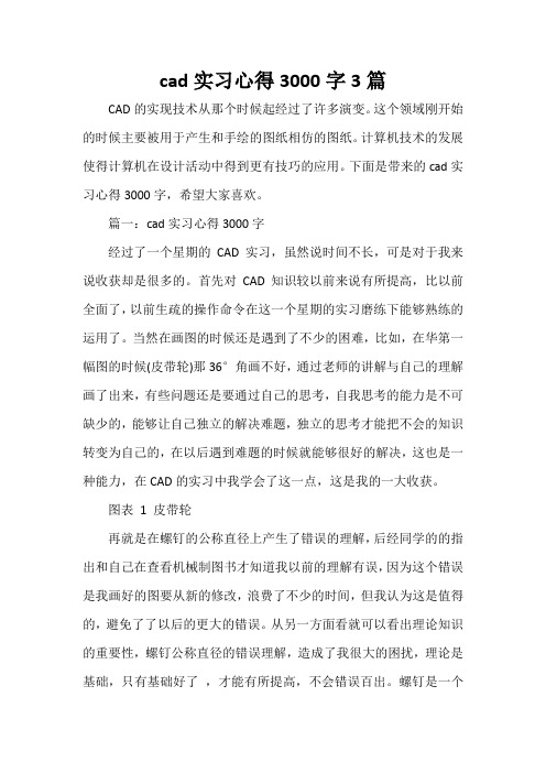 实习心得体会 cad实习心得3000字3篇